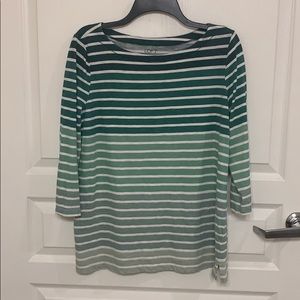 Set of 2 Striped Green shirts - Loft Outlet/Lounge